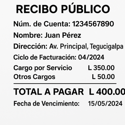 Ejemplo recibo público
